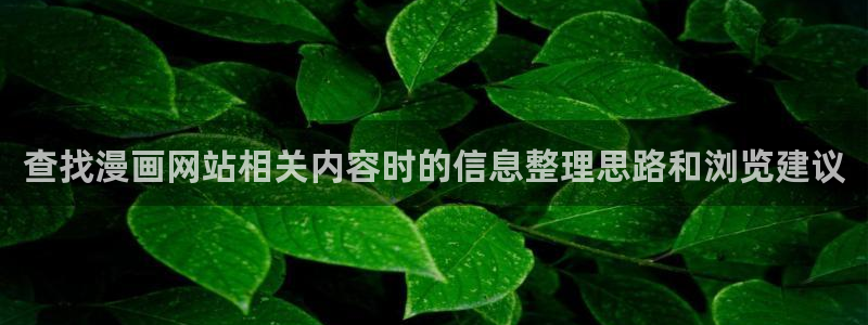 梦漫漫画最新更新：查找漫画网站相关内容时的信息整理思路和浏览建议