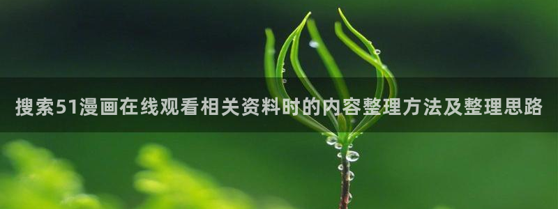梦漫漫画玄幻漫画:搜索51漫画在线观看相关资料时的内容整理方法及整理思路